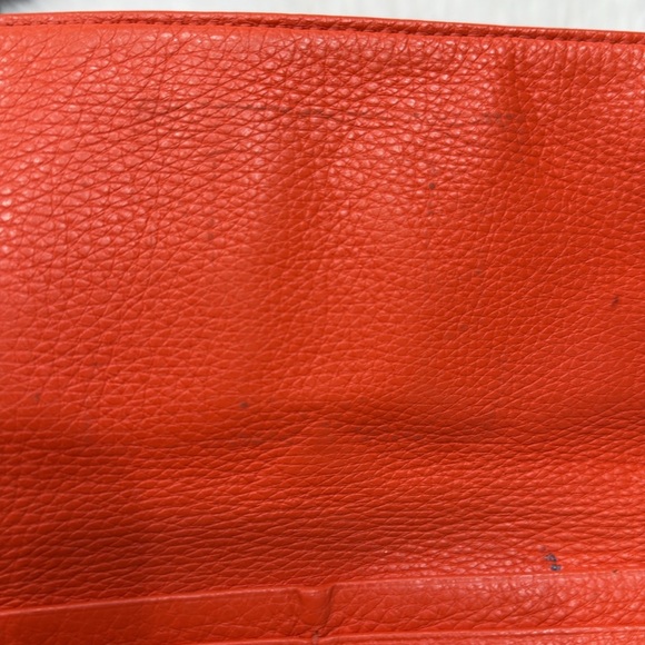 TORY BURCH Amelie Orange Fire Envelope Wallet - Picture 5 of 8